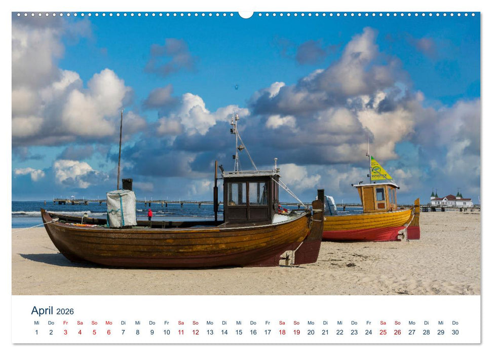 Fischerboote auf Usedom (CALVENDO Wandkalender 2026)