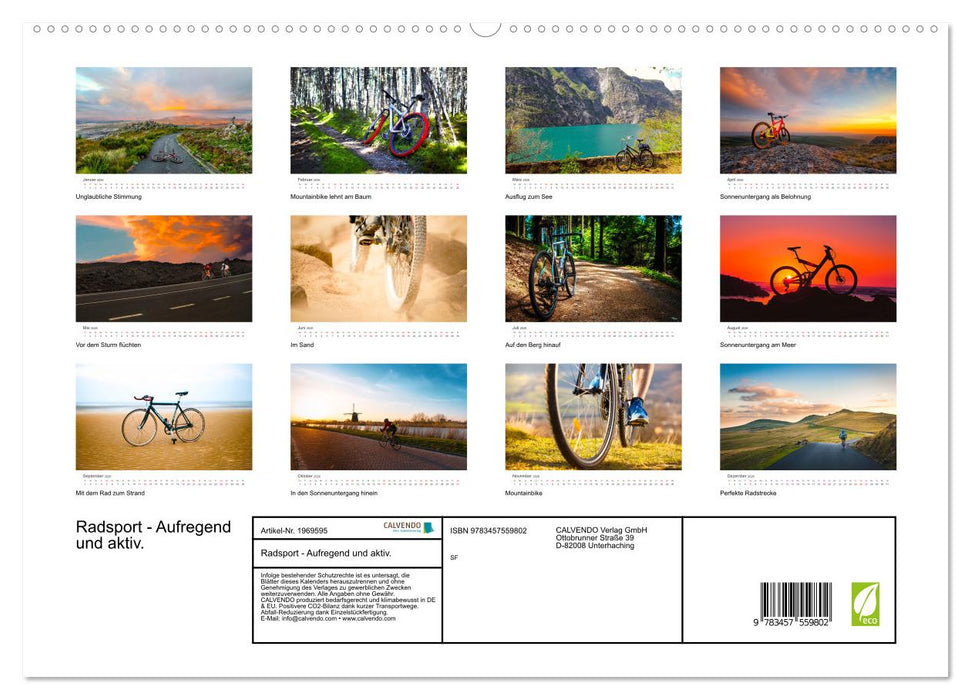 Radsport - Aufregend und aktiv. (CALVENDO Premium Wandkalender 2026)