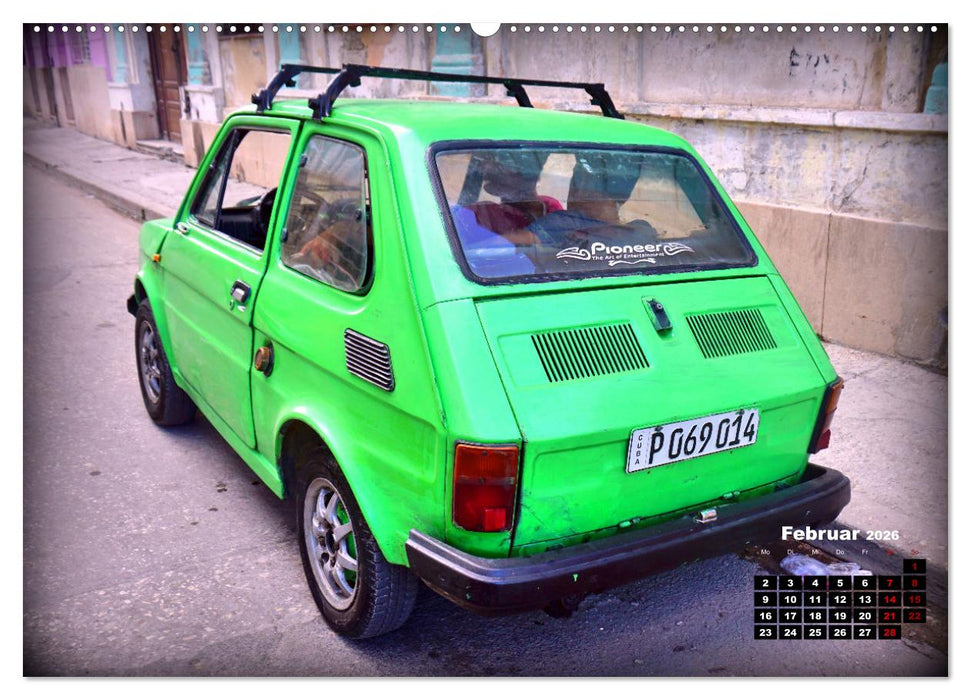Auto-Zwerge - Europäische Kleinstwagen auf Kuba (CALVENDO Wandkalender 2026)