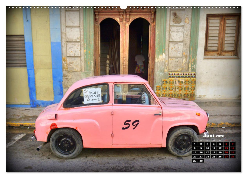 Auto-Zwerge - Europäische Kleinstwagen auf Kuba (CALVENDO Wandkalender 2026)