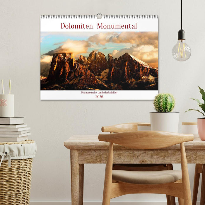 Dolomiten Monumental (CALVENDO Wandkalender 2026)
