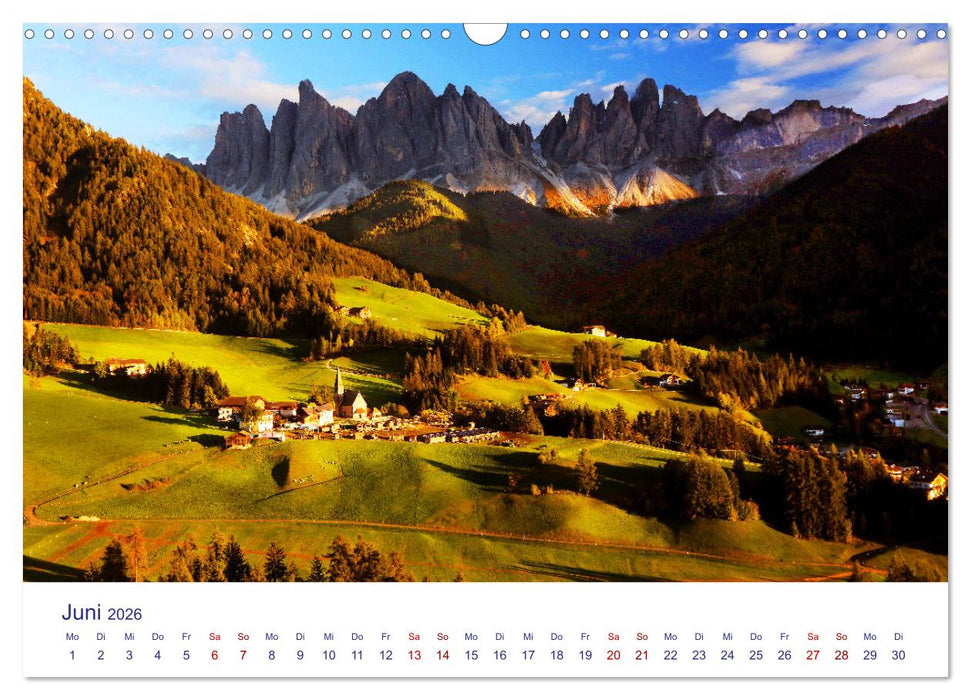 Dolomiten Monumental (CALVENDO Wandkalender 2026)