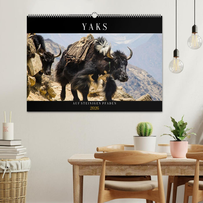 Yaks - auf steinigen Pfaden (CALVENDO Wandkalender 2026)