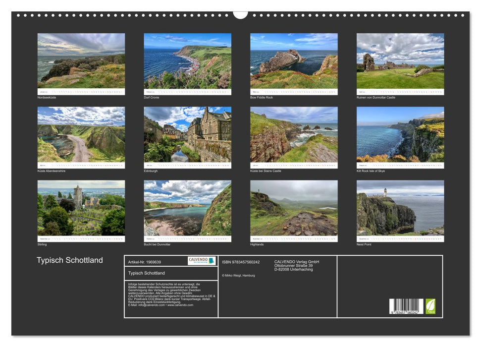 Typisch Schottland (CALVENDO Wandkalender 2026)