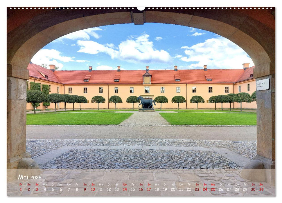Schloss Moritzburg und das Fasanenschlösschen (CALVENDO Wandkalender 2026)
