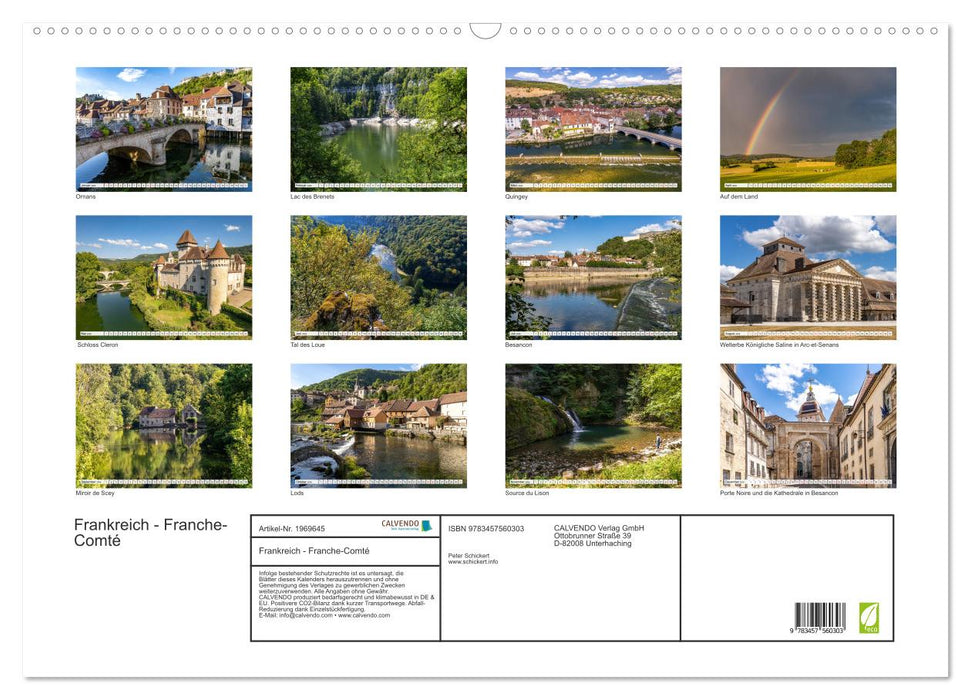 Frankreich - Franche-Comté (CALVENDO Wandkalender 2026)