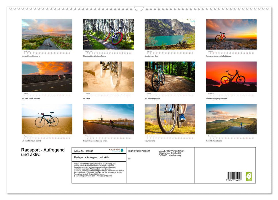 Radsport - Aufregend und aktiv. (CALVENDO Wandkalender 2026)
