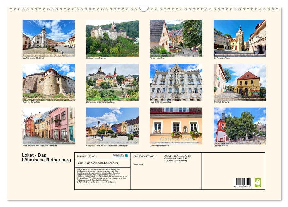 Loket - Das böhmische Rothenburg (CALVENDO Wandkalender 2026)