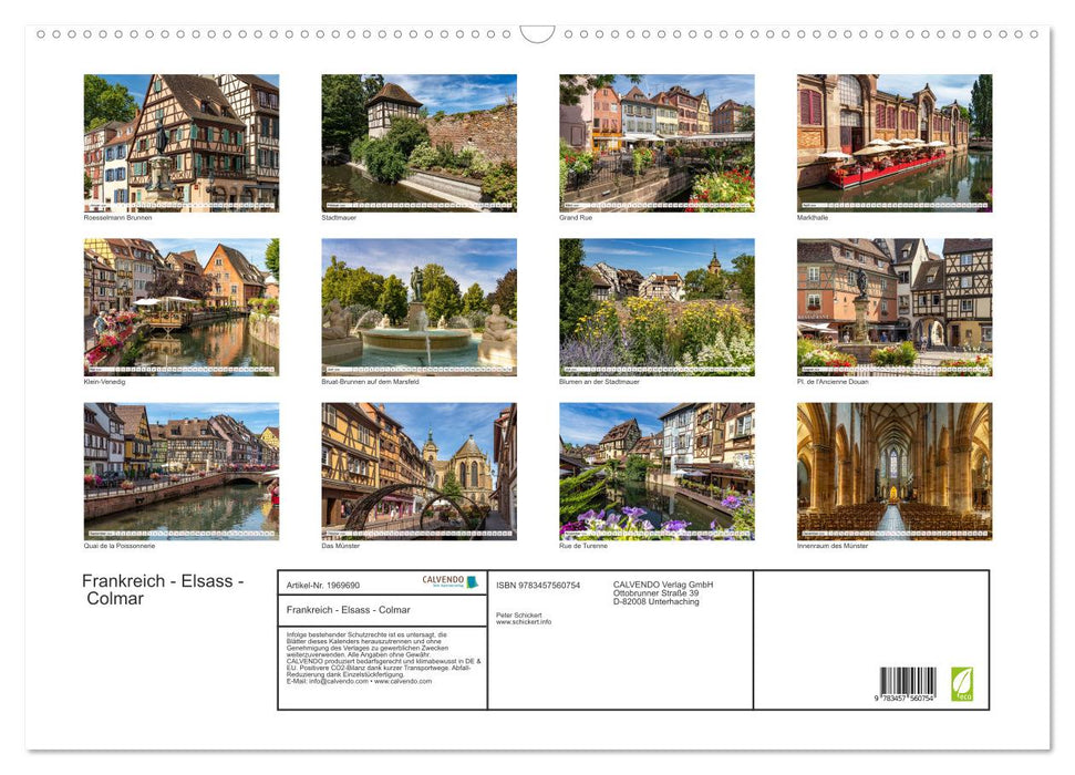 Frankreich - Elsass - Colmar (CALVENDO Wandkalender 2026)
