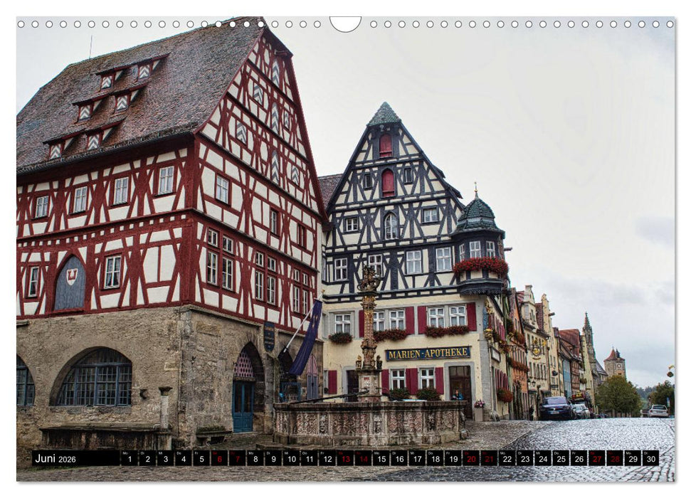 Rothenburg o.d. Tauber - Ansichten einer mittelalterlichen Stadt (CALVENDO Wandkalender 2026)
