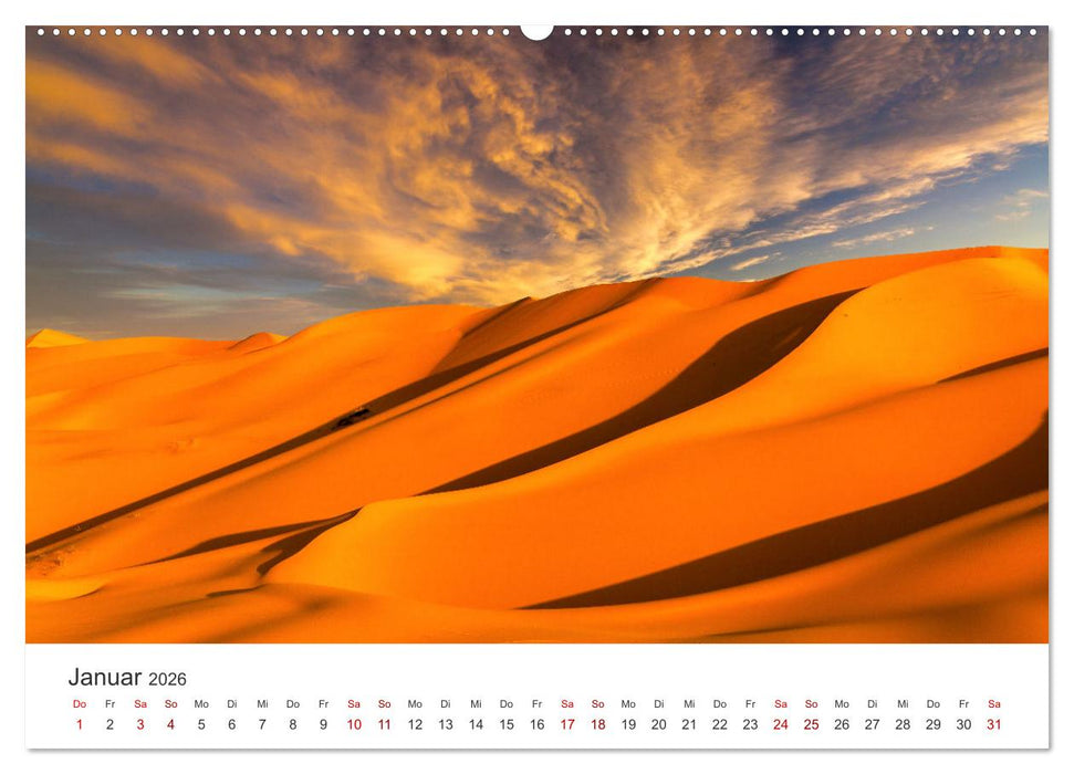 Sahara - Die größte Trockenwüste der Welt. (CALVENDO Wandkalender 2026)