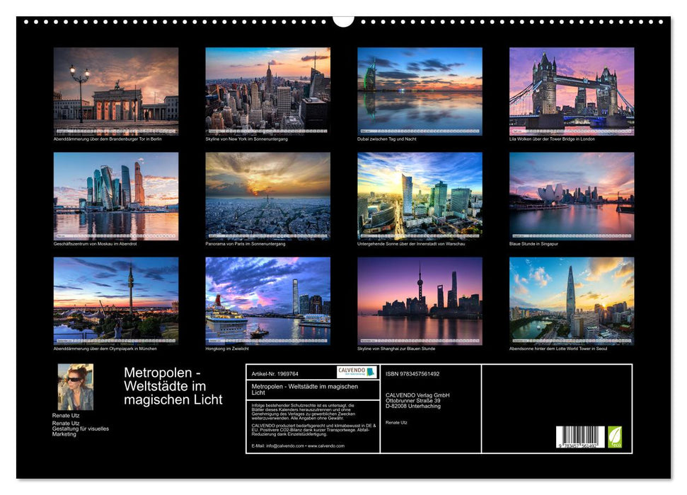 Metropolen - Weltstädte im magischen Licht (CALVENDO Wandkalender 2026)