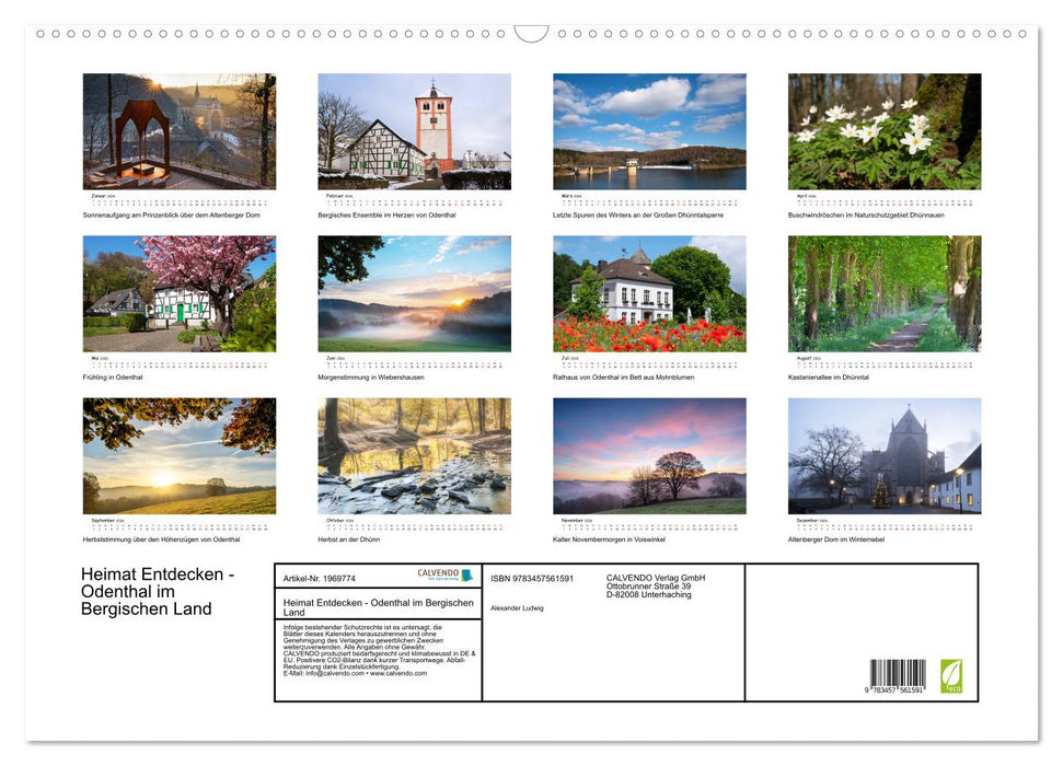 Heimat Entdecken - Odenthal im Bergischen Land (CALVENDO Wandkalender 2026)