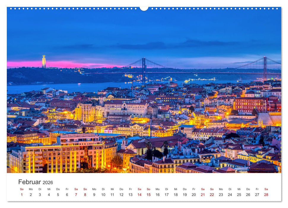 Lissabon - Portugals schöne Hauptstadt. (CALVENDO Wandkalender 2026)