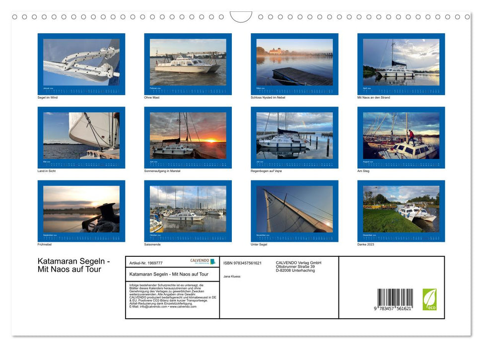 Katamaran Segeln - Mit Naos auf Tour (CALVENDO Wandkalender 2026)