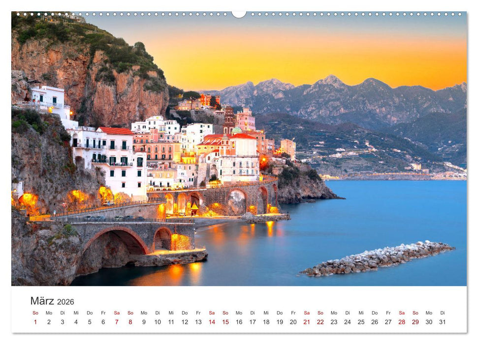Amalfi Küste - Italiens wunderschöner Küstenabschnitt. (CALVENDO Wandkalender 2026)