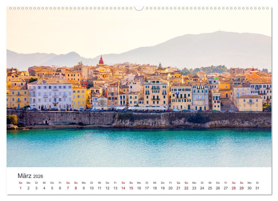 Korfu - Die paradiesische Insel im Mittelmeer. (CALVENDO Wandkalender 2026)