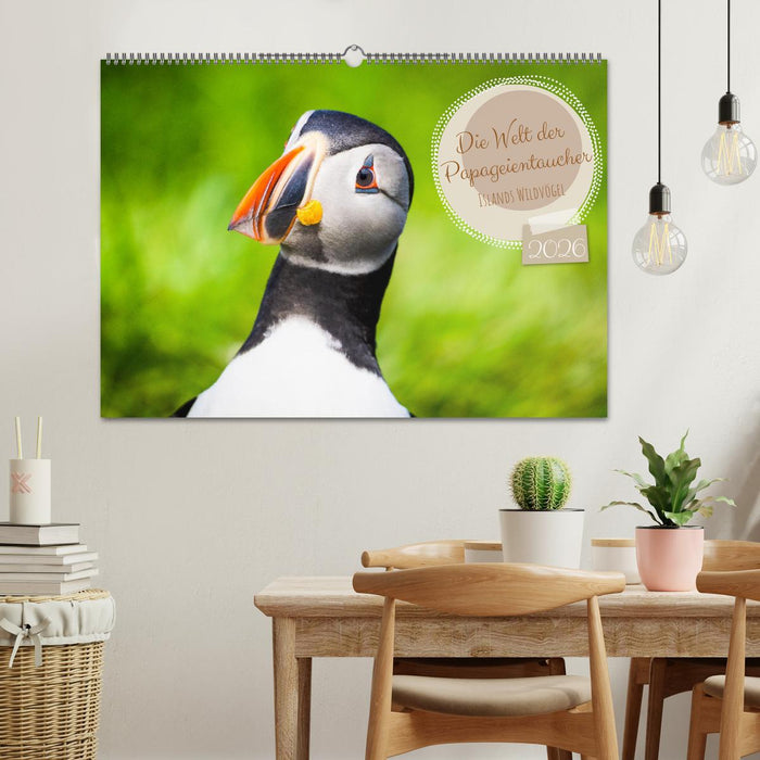 Die Welt der Papageientaucher - Islands Wildvögel (CALVENDO Wandkalender 2026)