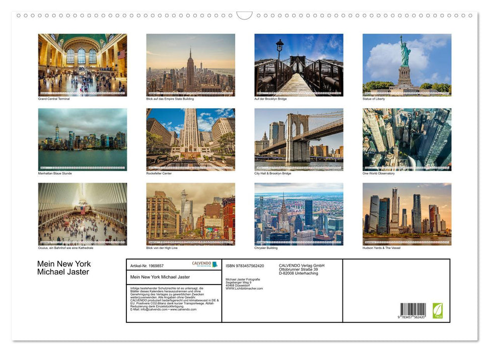 Mein New York Michael Jaster (CALVENDO Wandkalender 2026)