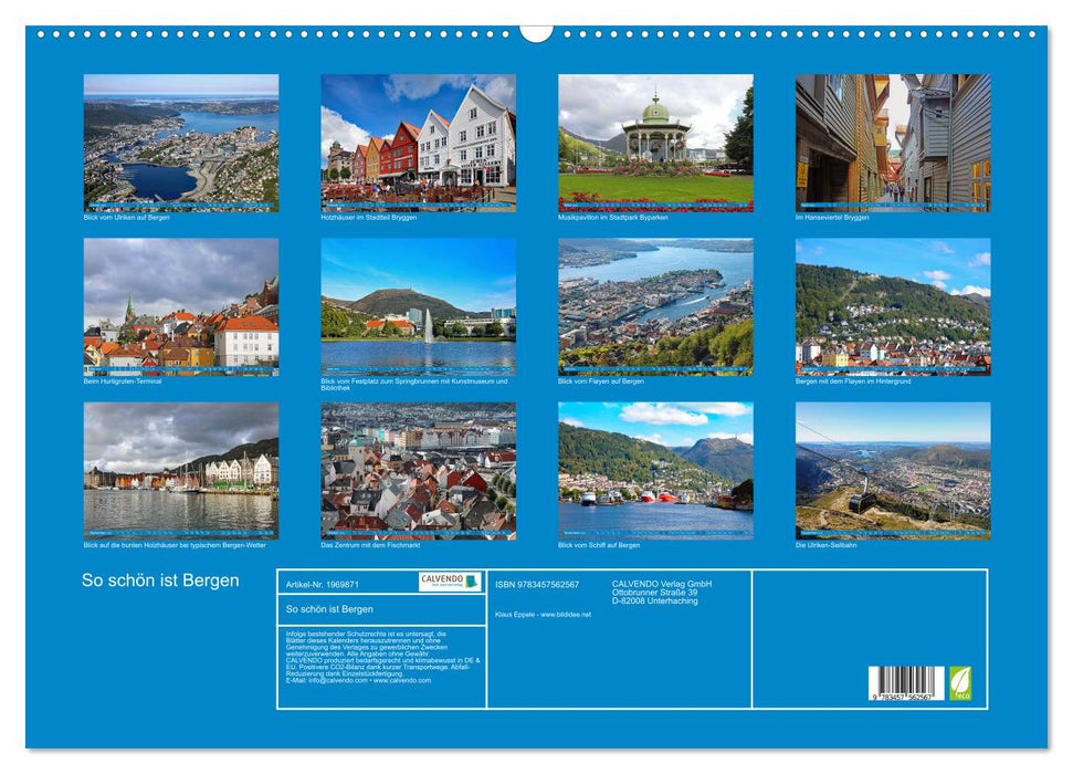 So schön ist Bergen (CALVENDO Wandkalender 2026)