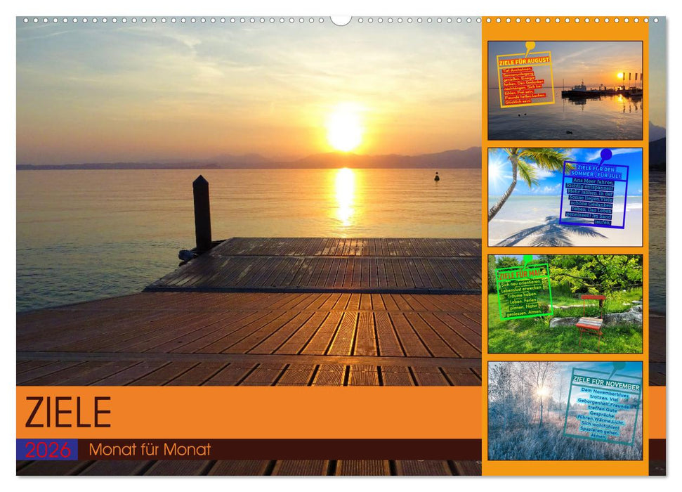 ZIELE Monat für Monat (CALVENDO Wandkalender 2026)
