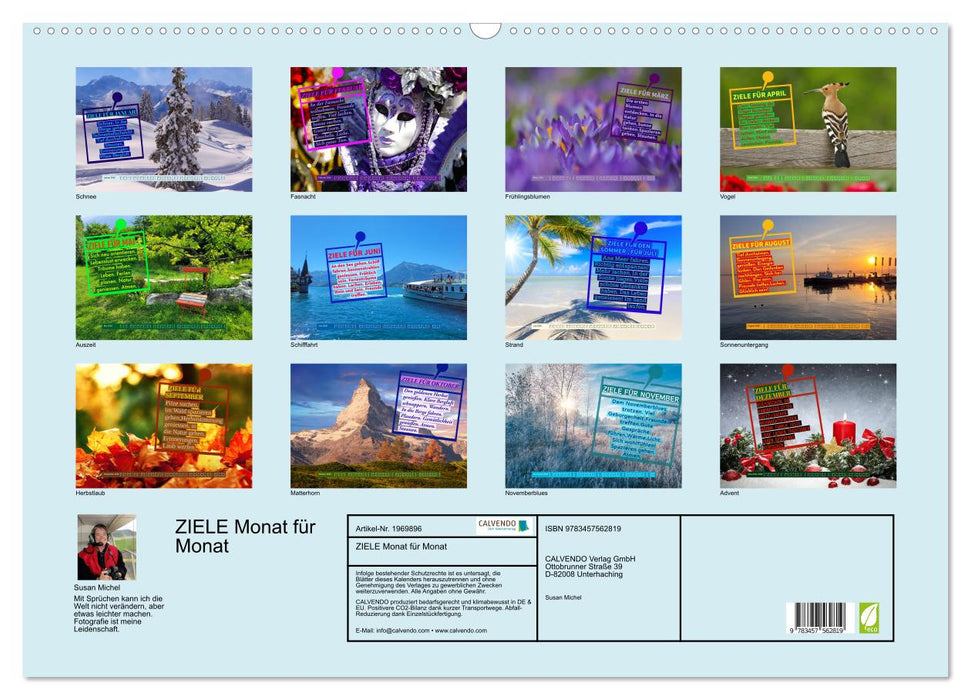 ZIELE Monat für Monat (CALVENDO Wandkalender 2026)