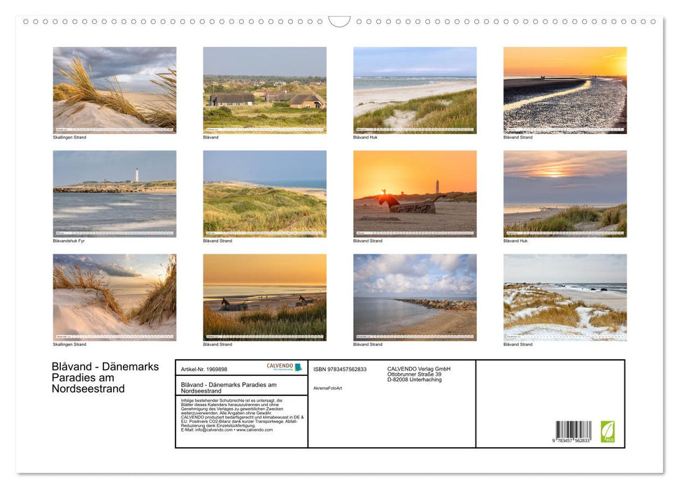 Blåvand - Dänemarks Paradies am Nordseestrand (CALVENDO Wandkalender 2026)