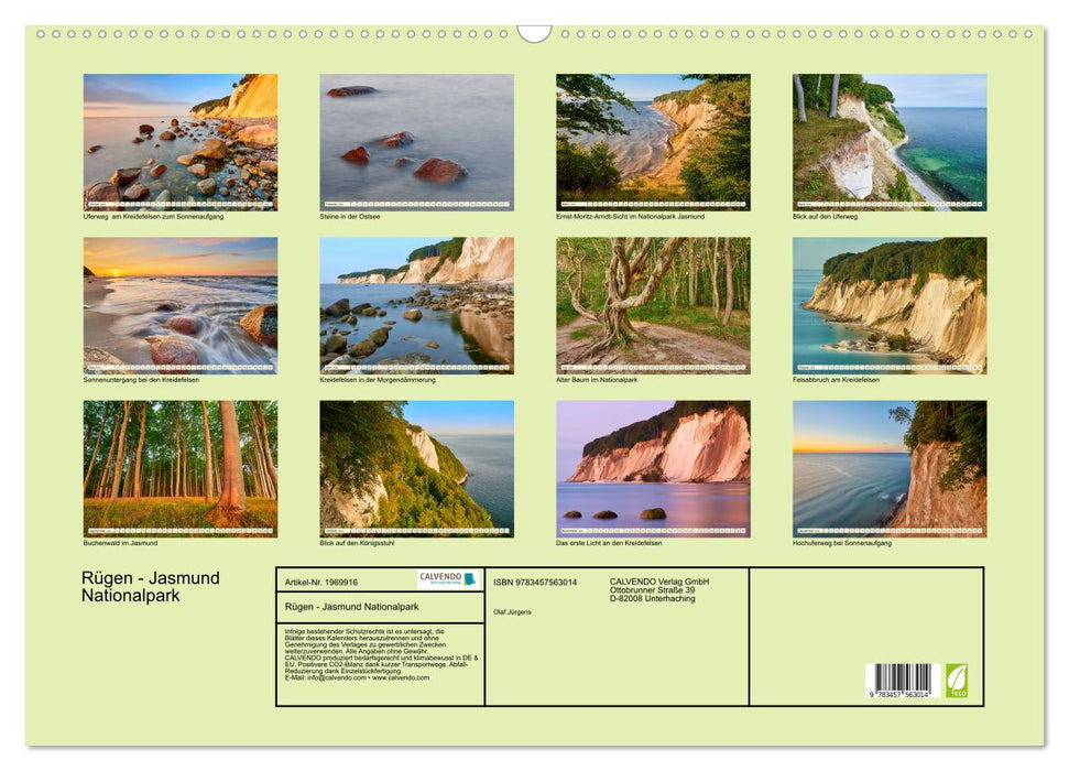 Rügen - Jasmund Nationalpark (CALVENDO Wandkalender 2026)