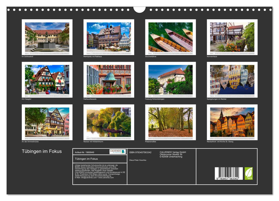 Tübingen im Fokus (CALVENDO Wandkalender 2026)