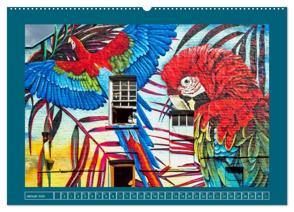 Streetart in Europas Städten (CALVENDO Wandkalender 2026)