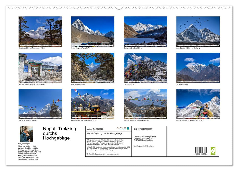 Nepal- Trekking durchs Hochgebirge (CALVENDO Wandkalender 2026)
