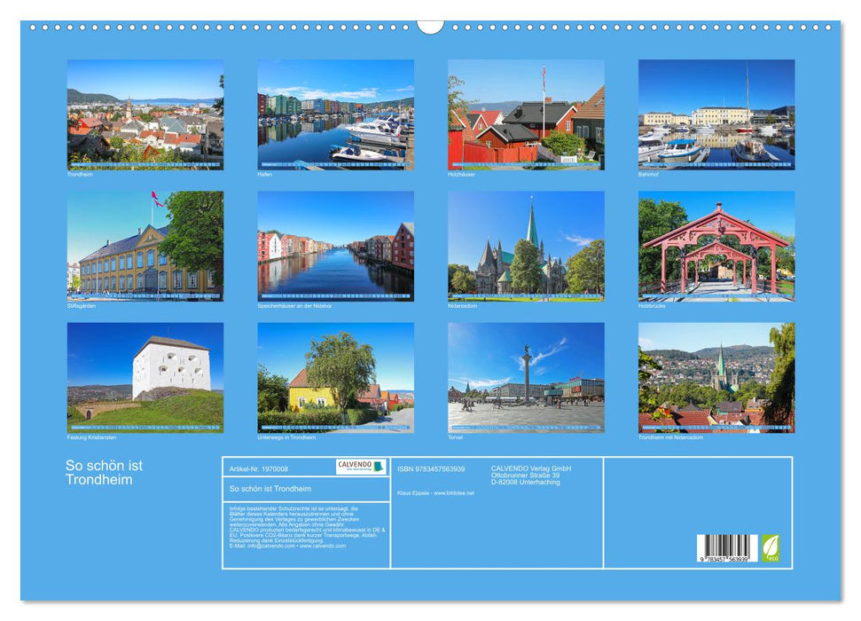 So schön ist Trondheim (CALVENDO Wandkalender 2026)