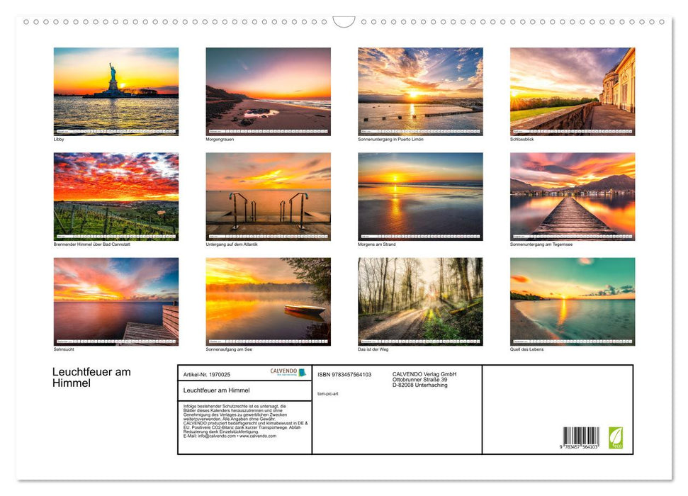 Leuchtfeuer am Himmel (CALVENDO Wandkalender 2026)