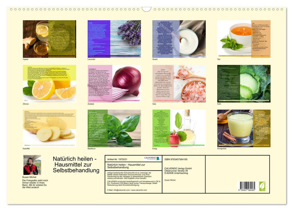 Natürlich heilen - Hausmittel zur Selbstbehandlung (CALVENDO Wandkalender 2026)