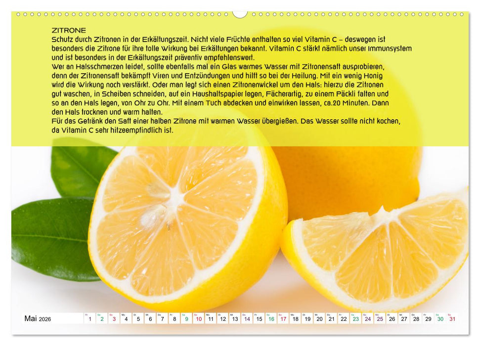 Natürlich heilen - Hausmittel zur Selbstbehandlung (CALVENDO Wandkalender 2026)