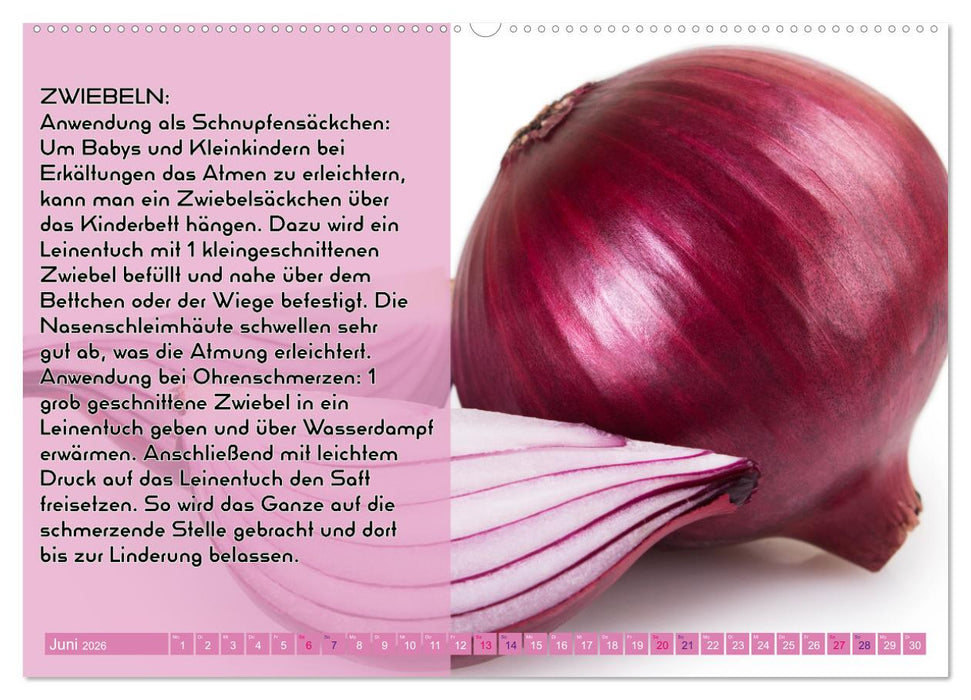 Natürlich heilen - Hausmittel zur Selbstbehandlung (CALVENDO Wandkalender 2026)