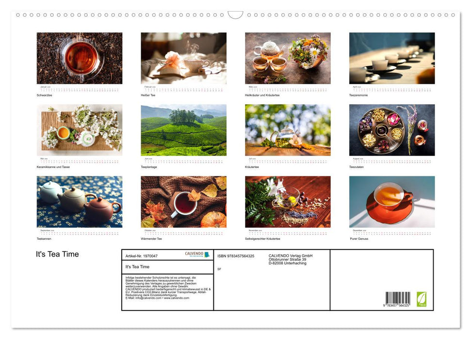 It's Tea Time (CALVENDO Wandkalender 2026)