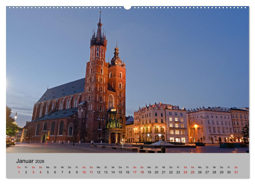 Polen - Städte, Landschaften, Schlösser (CALVENDO Wandkalender 2026)