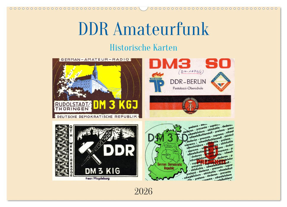 DDR Amateurfunk Historische Karten (CALVENDO Wandkalender 2026)
