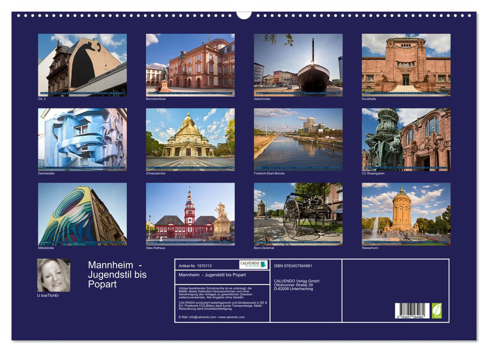 Mannheim - Jugendstil bis Popart (CALVENDO Wandkalender 2026)