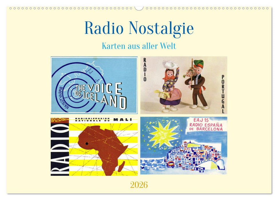 Radio Nostalgie Karten aus aller Welt (CALVENDO Wandkalender 2026)