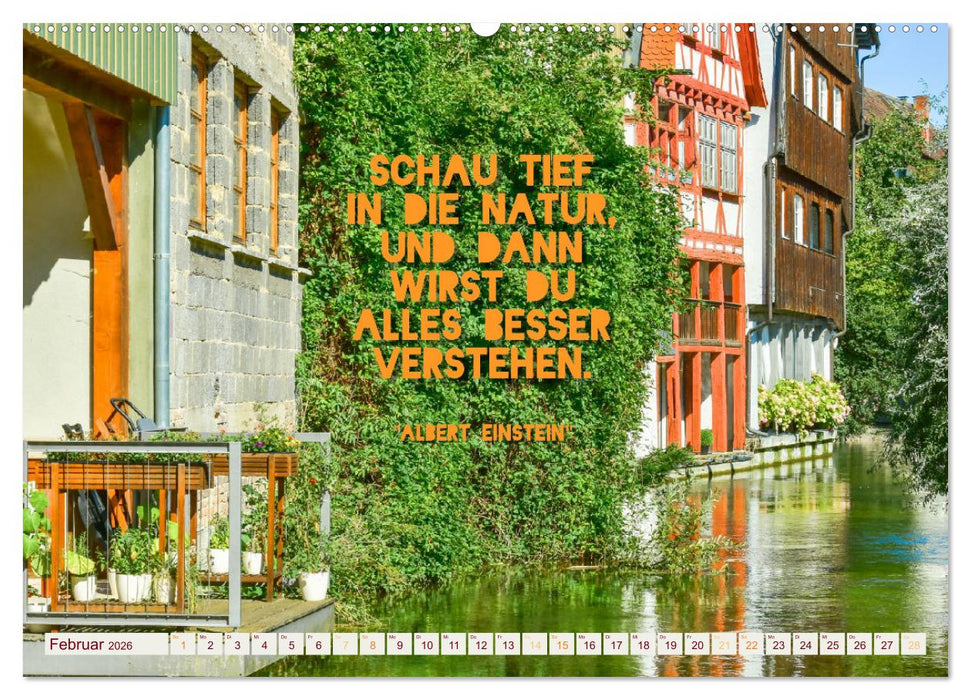 Ulmer Ansichten mit Zitaten von Albert Einstein (CALVENDO Wandkalender 2026)