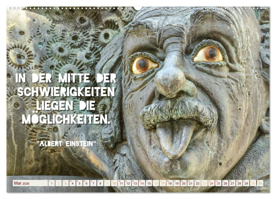 Ulmer Ansichten mit Zitaten von Albert Einstein (CALVENDO Wandkalender 2026)