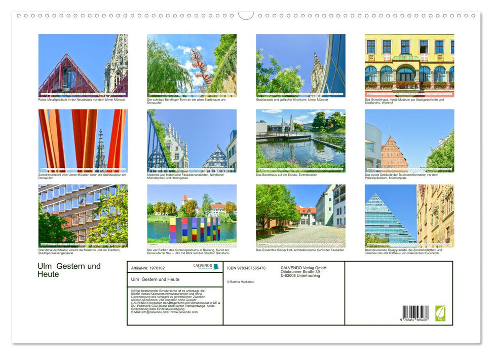 Ulm Gestern und Heute (CALVENDO Wandkalender 2026)