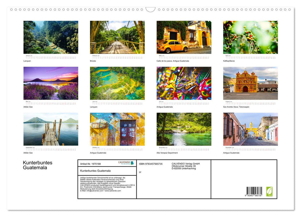 Kunterbuntes Guatemala (CALVENDO Wandkalender 2026)