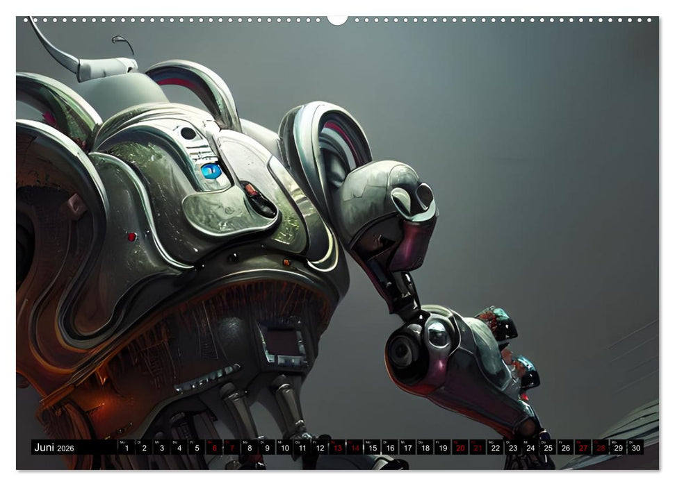 Roboter - Computerträume aus der KI (CALVENDO Wandkalender 2026)