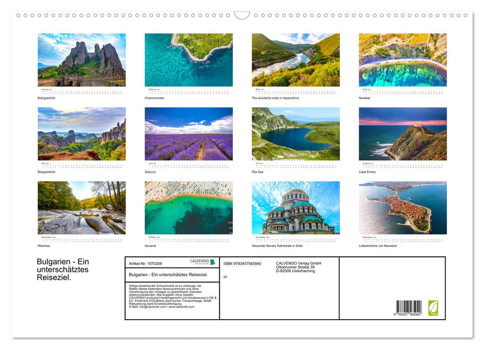 Bulgarien - Ein unterschätztes Reiseziel. (CALVENDO Wandkalender 2026)