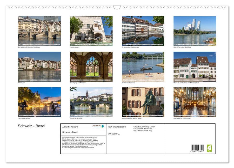 Schweiz - Basel (CALVENDO Wandkalender 2026)