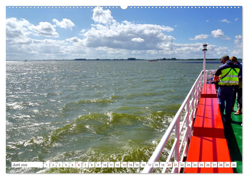 Elbfähre - Glückstadt-Wischhafen (CALVENDO Wandkalender 2026)