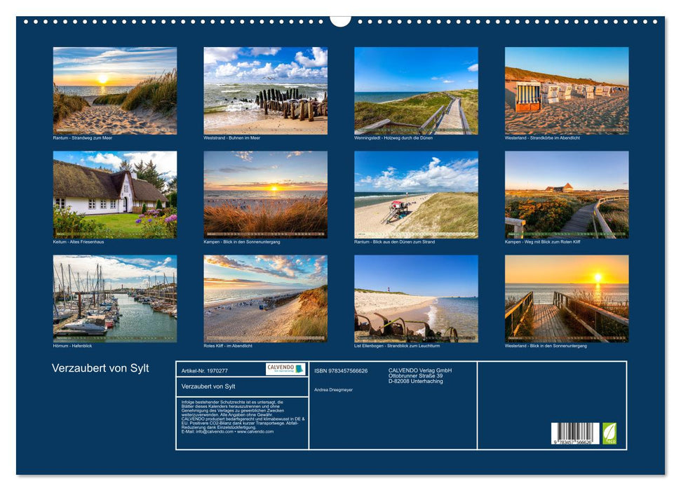 Verzaubert von Sylt (CALVENDO Wandkalender 2026)